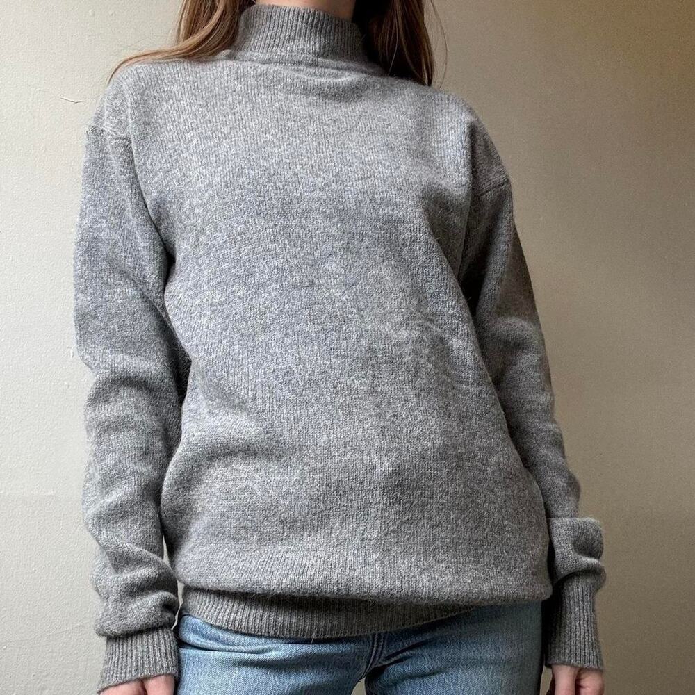 Vintage Charter Club by Jane Justin Wool Mock Neck Sweater Medium - Picture 2 of 3
